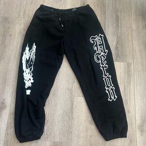 Heron Preston Black Flaming Skull Lounge Pants